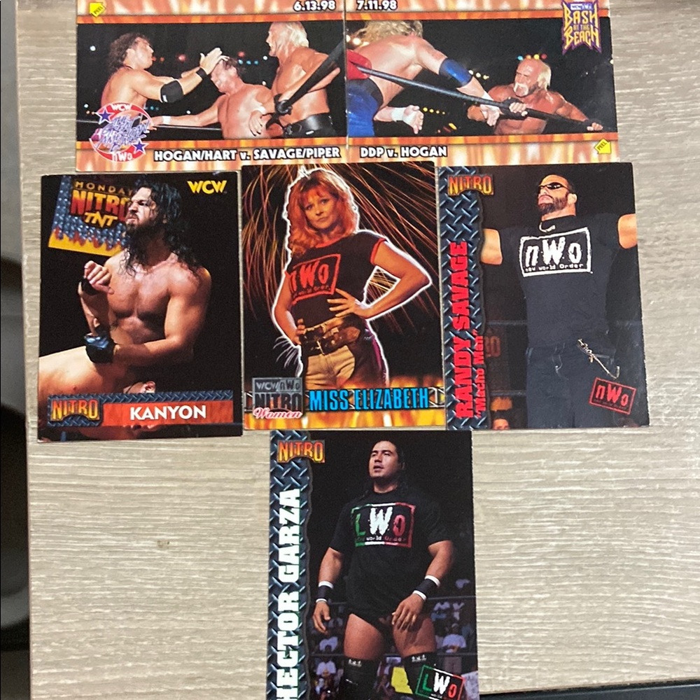 1999 Topps WCW/NWO Nitro Wrestling Card Set of 6